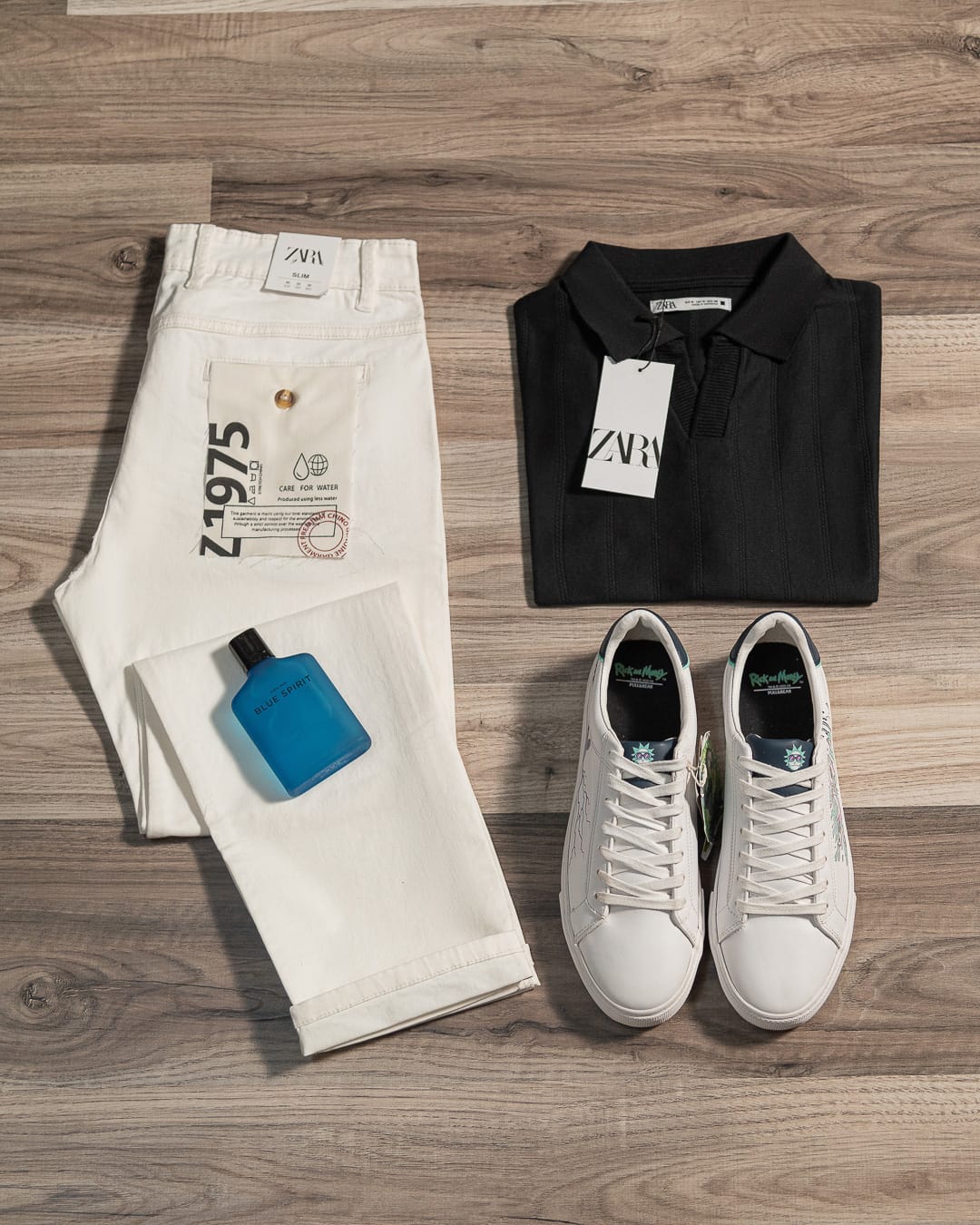 Polo Negro + Chino Blanco