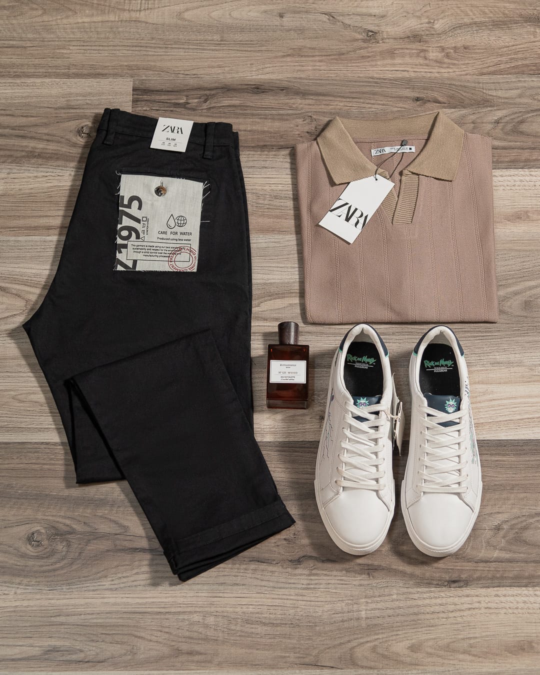 Polo Taupe + Chino Negro