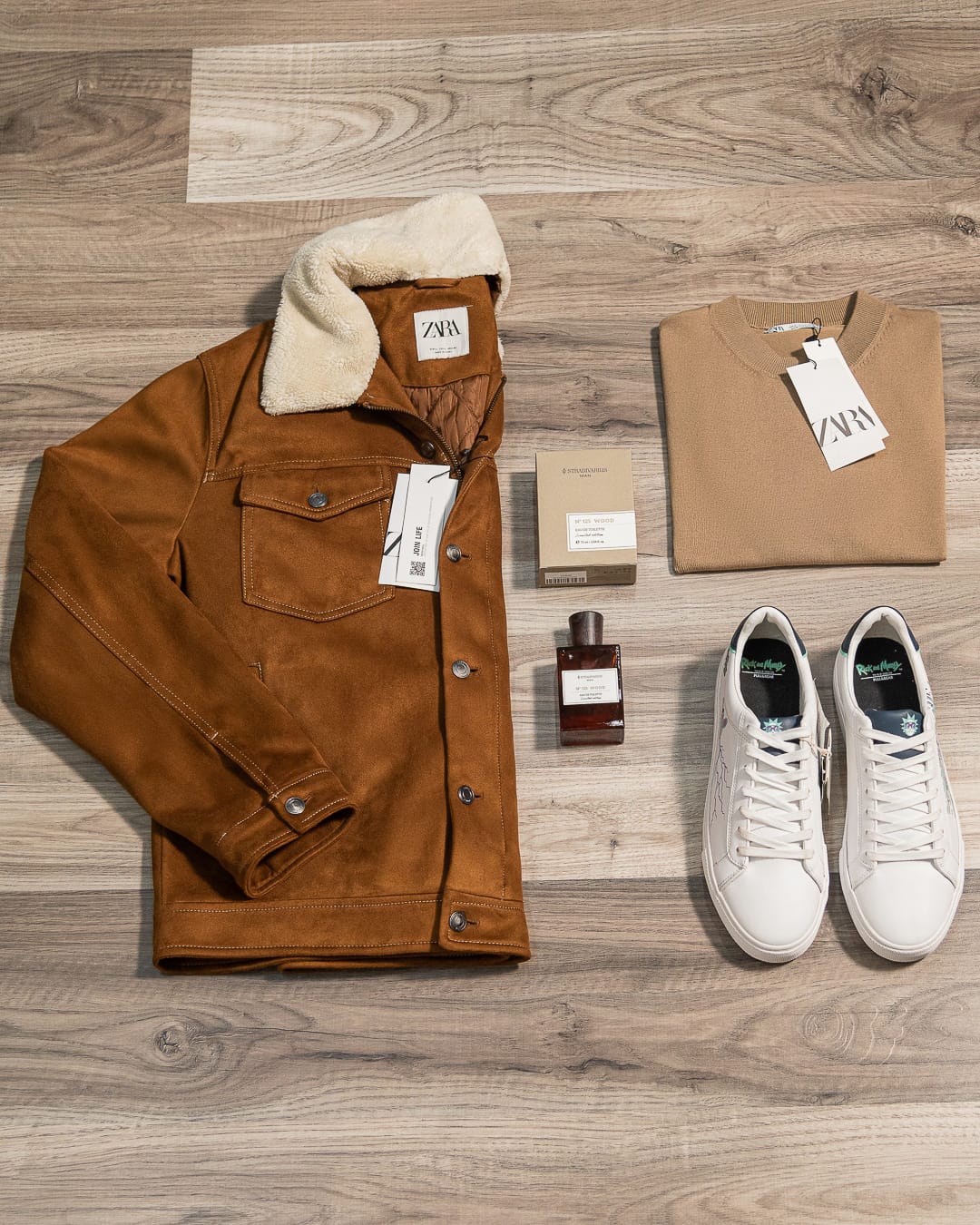 Sherpa Cafe + Camel Knit
